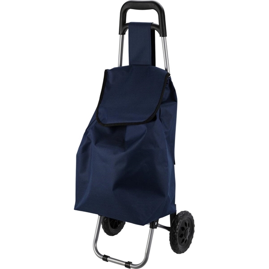 Picture of IEPIRKUMU RATIŅU SOMS UZ RITEŅIEM AR RĀMI 33L TUMŠI ZILĀ KRĀSĀ