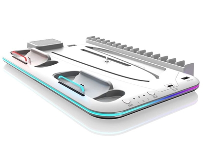 Picture of iLike Sim Cooler stand with controller charger for Sony Play Station 5 / 5 Slim RGB Black