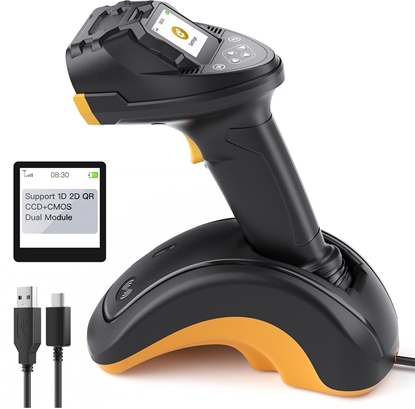 Picture of inateck Barcodescanner Pro8 Black with data transfer station
