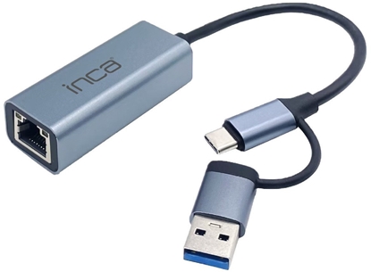 Picture of INCA Adapter IUTP-01TX Ethernet > USB und Typ C Anschluss