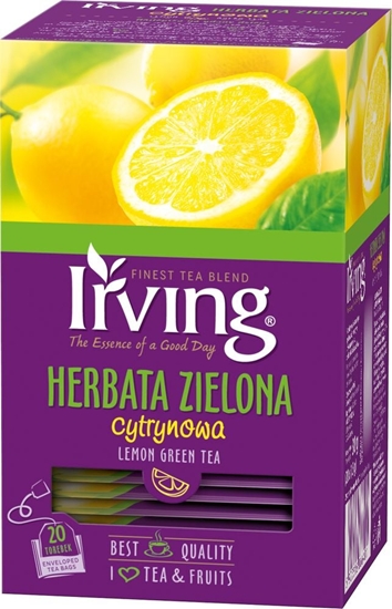Picture of Irving HERBATA ZIELONA CYTRYNOWA 20 KOP. IRVING ( 1,5 G X 20 TOREBEK) 970376