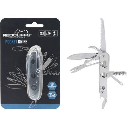 Attēls no IZDZĪVOŠANAS TŪRISTA KOMPLEKTS 15-IN-1 KABATAS NAZIS SUDRABA KRĀSĀ