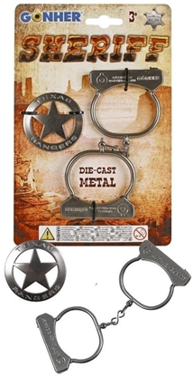 Picture of Kajdanki + metalowa odznaka szeryfa