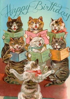 Picture of Karnet B6 z kopert Urodziny Chór 7 kotów