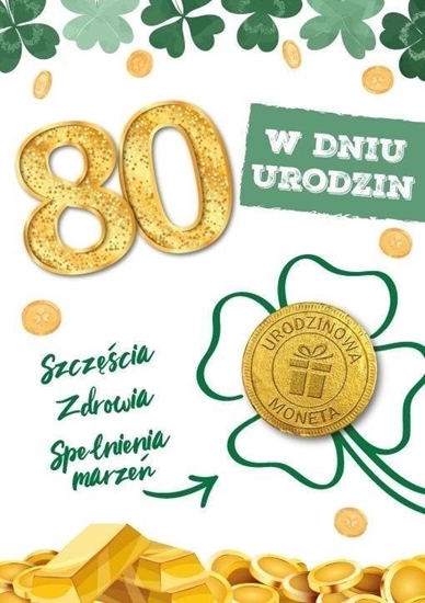 Изображение Karnet urodziny 80