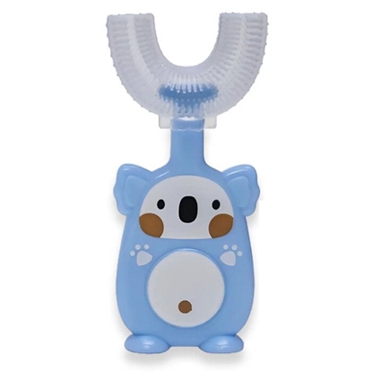 Picture of Kiddyz U1 Electric Tooth brush kids 2–6 years U shape soft silicone bristles + Dustproof case Blue