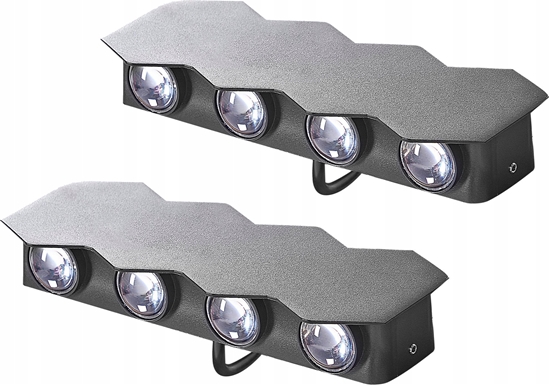 Picture of Kinkiet Beliani Zestaw 2 lamp ciennych zewntrznych LED czarny WELDON