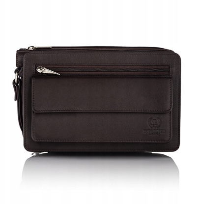 Attēls no Klasyczna saszetka mska ze skóry z organizerem Paolo Peruzzi T-26-BR