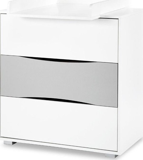 Picture of Klups Komoda su vystymo lenta Nati, balta/pilka