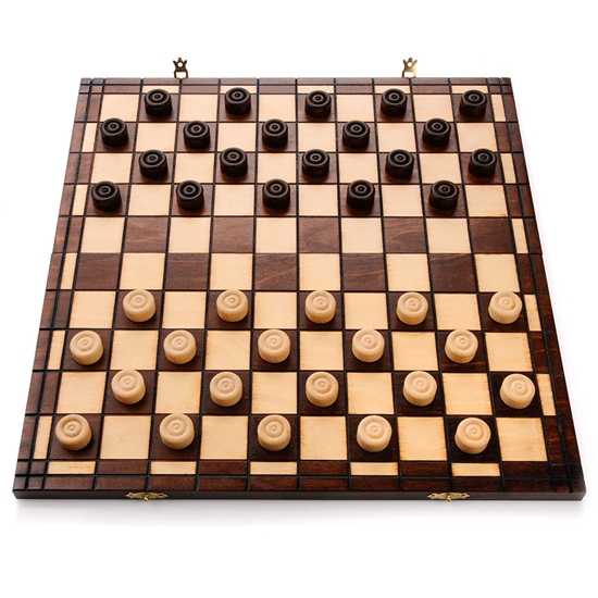 Изображение Koka dambrete (100 rūtiņas) 40x40cm