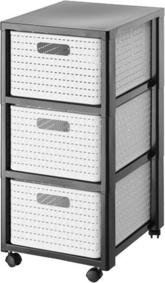 Picture of Komoda ROTHO COUNTRY su 3 staliais, 50L, balta