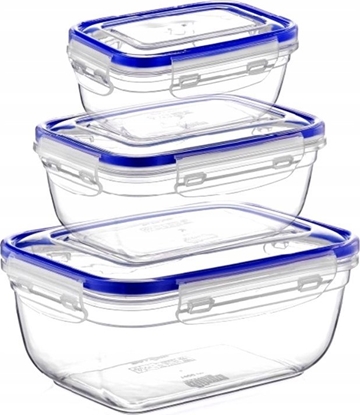 Picture of Komplet pojemników transparentnych PROSTOKT 400,800,1400 ml