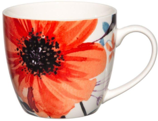 Picture of Krūze keramiska Flora 480ml, sarkana