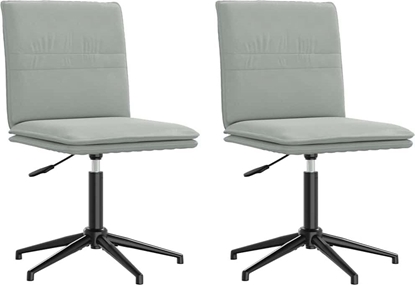 Attēls no Krzesa stoowe, 2 szt., jasnoszare, aksamitne