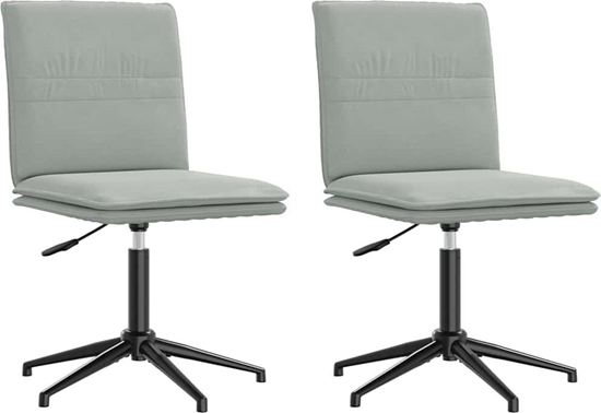 Picture of Krzesa stoowe, 2 szt., jasnoszare, aksamitne