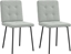 Attēls no Krzesa stoowe, 2 szt., jasnoszare, aksamitne