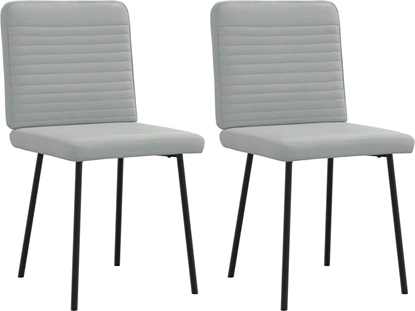 Attēls no Krzesa stoowe, 2 szt., jasnoszare, aksamitne