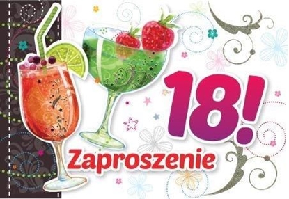Изображение KUKARTKA Zaproszenie ZZ-038 Urodziny 18 drinki (5 szt.)