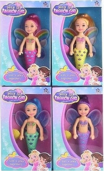 Picture of Lalka syrenka ze skrzydekam MIX