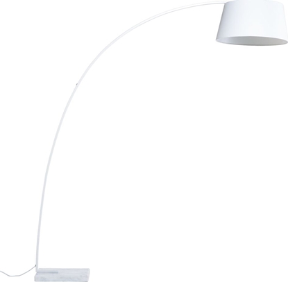 Attēls no Lampa podogowa Beliani Lampa podogowa metalowa biaa BENUE