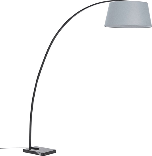 Picture of Lampa podogowa Beliani Lampa podogowa metalowa szara BENUE