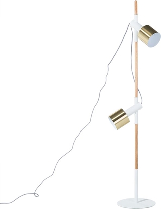 Picture of Lampa podogowa Beliani Lampa podogowa regulowana drewniana biaa OWENS