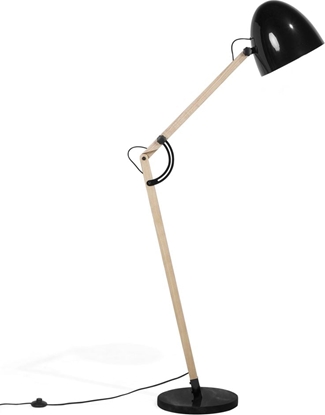 Attēls no Lampa podogowa Beliani Lampa podogowa regulowana drewniana czarna HETTON