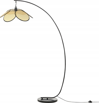 Picture of Lampa podogowa Beliani Lampa stojca metalowa beowa z czarnym MERRICA