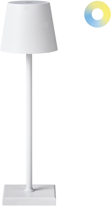 Picture of Lampa stoowa Beliani Bezprzewodowa lampa stoowa LED BACEIRO Ze ciemniaczem Metal Biay