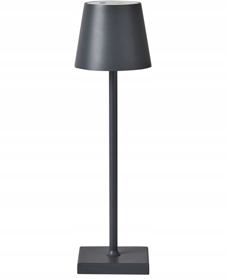 Picture of Lampa stoowa Beliani Bezprzewodowa lampa stoowa LED VALIRA Metal Ciemnoszary