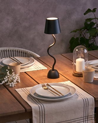 Picture of Lampa stoowa Beliani Bezprzewodowa lampa stoowa LED VOUGA Ze ciemniaczem Metal Czarny