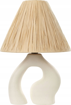 Attēls no Lampa stoowa Beliani Lampa stoowa ceramiczna biaa BARBAS