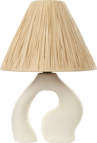 Picture of Lampa stoowa Beliani Lampa stoowa ceramiczna biaa BARBAS