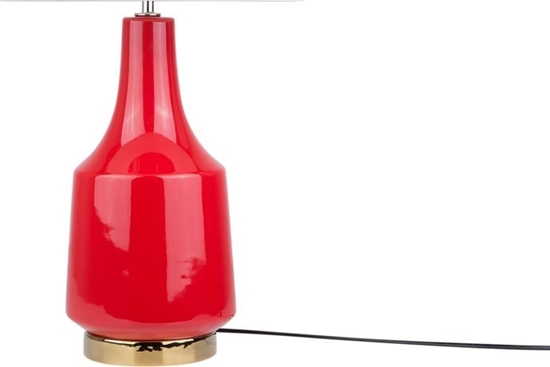 Picture of Lampa stoowa Beliani Lampa stoowa ceramiczna czerwona TRIVERSA