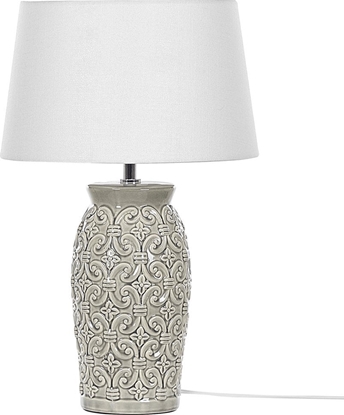 Picture of Lampa stoowa Beliani Lampa stoowa ceramiczna szara KHOPER