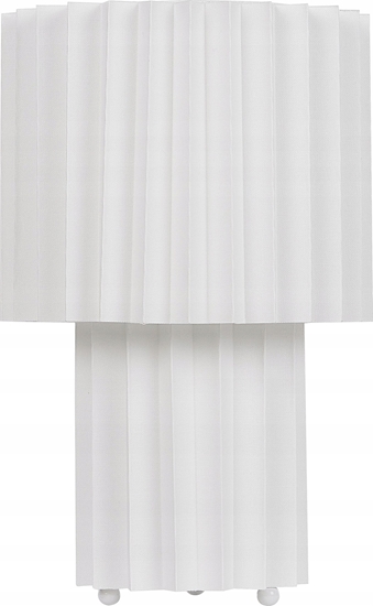 Picture of Lampa stoowa Beliani Lampa stoowa lniana biaa ALFEIOS