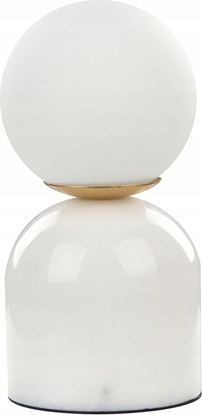 Picture of Lampa stoowa Beliani Lampa stoowa marmurowa biaa KIWI