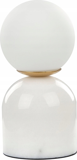 Изображение Lampa stoowa Beliani Lampa stoowa marmurowa biaa KIWI