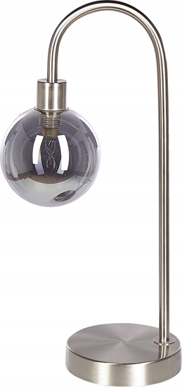 Picture of Lampa stoowa Beliani Lampa stoowa metalowa srebrna RAMIS
