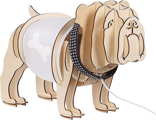 Picture of Lampa stoowa Beliani Lampa stoowa pies jasne drewno DOUCE!