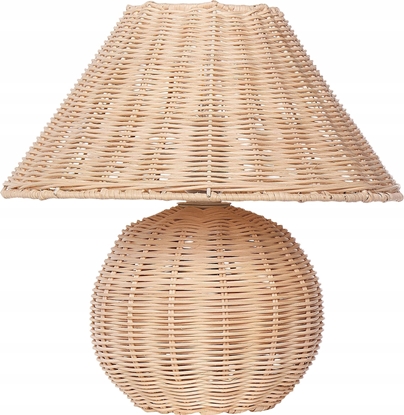 Изображение Lampa stoowa Beliani Lampa stoowa rattanowa jasna CINDER