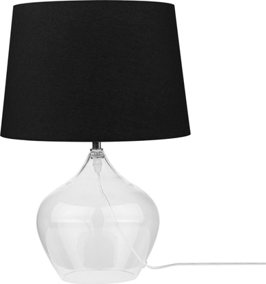 Изображение Lampa stoowa Beliani Lampa stoowa szklana czarna OSUM