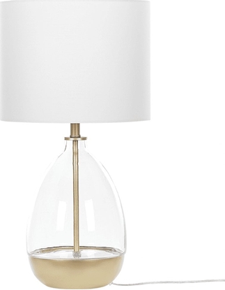 Picture of Lampa stoowa Beliani Lampa stoowa zota z biaym OKARI