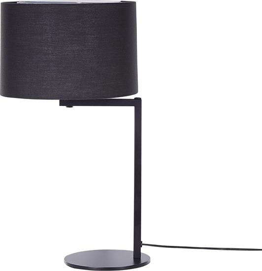 Изображение Lampa stoowa Beliani Lampka nocna metalowa czarna BALDWIN!