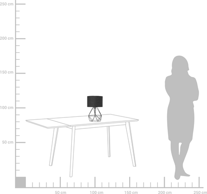 Picture of Lampa stoowa Beliani Lampka nocna metalowa czarna MARONI