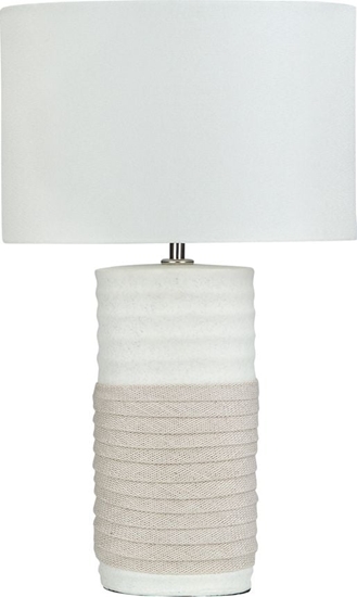 Picture of Lampa stoowa Beliani Lampka nocna porcelanowa beowa NAVIA
