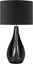 Picture of Lampa stoowa Beliani Lampka nocna porcelanowa czarna SANTEE