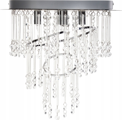 Изображение Lampa wiszca Beliani yrandol krysztaowy  45 cm srebrny ESMELLE