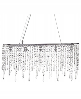 Изображение Lampa wiszca Beliani yrandol metalowy 5-punktowy srebrny CALVELLE