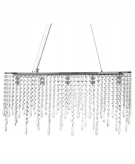 Изображение Lampa wiszca Beliani yrandol metalowy 5-punktowy srebrny CALVELLE